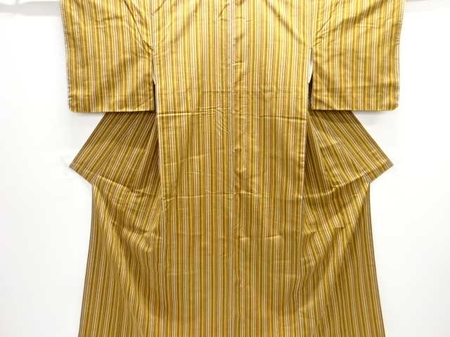 JAPANESE KIMONO / TSUMUGI / WOVEN STRIPE